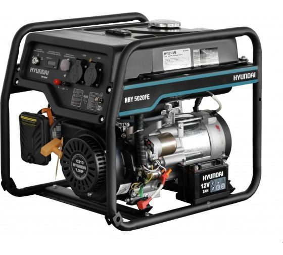 Бензиновый генератор Hyundai HHY 5020FE передвижной фото