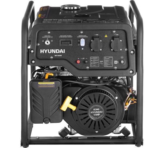 Бензиновый генератор Hyundai HHY 5020FE передвижной фото