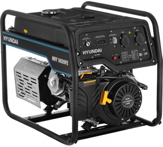 Бензиновый генератор Hyundai HHY 5020FE передвижной фото