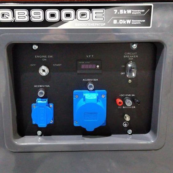 Бензиновый генератор Zongshen QB 9000 E передвижной фото