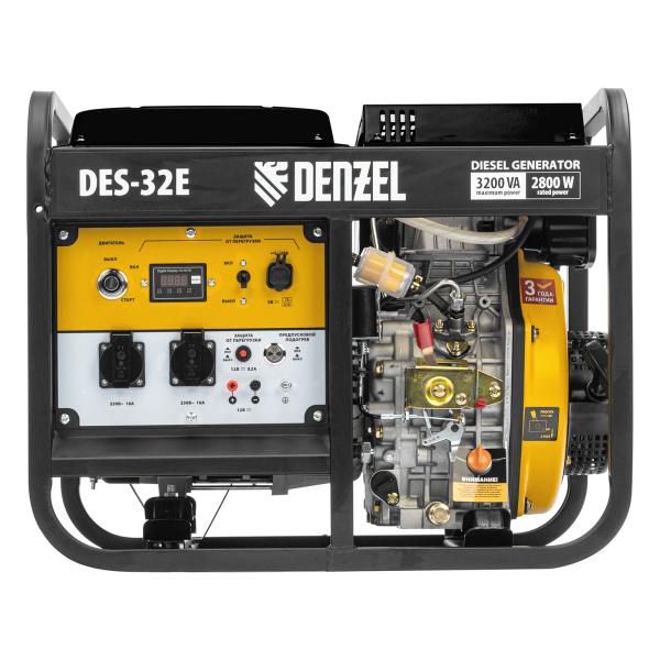 Дизельный генератор DENZEL DES-32E 94412 4-х тактный фото