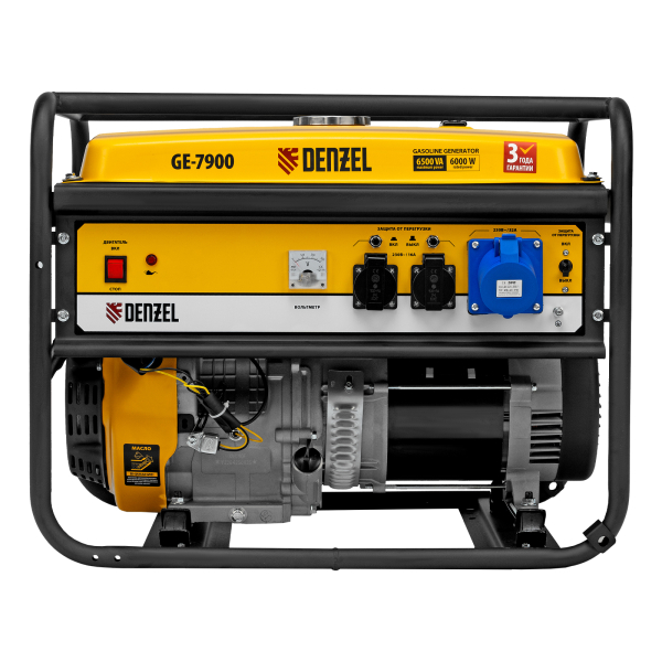 Бензиновый генератор DENZEL GE 7900 2-х тактный фото