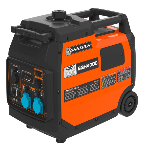 Бензиновый инверторный генератор Zongshen BQH 4000 E бесшумный фото