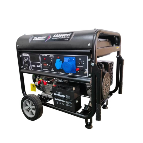 Бензиновый генератор Zammer S9500CXE передвижной фото