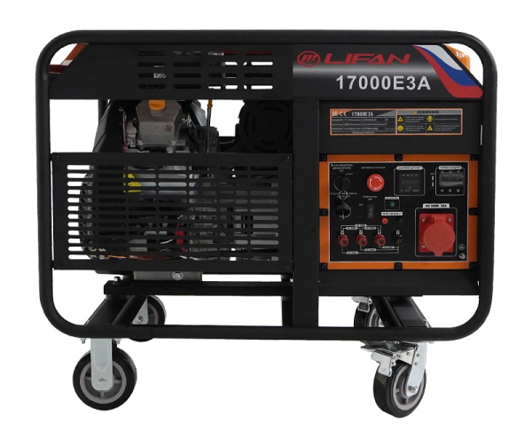 Бензиновый генератор Lifan 17000E3A передвижной фото