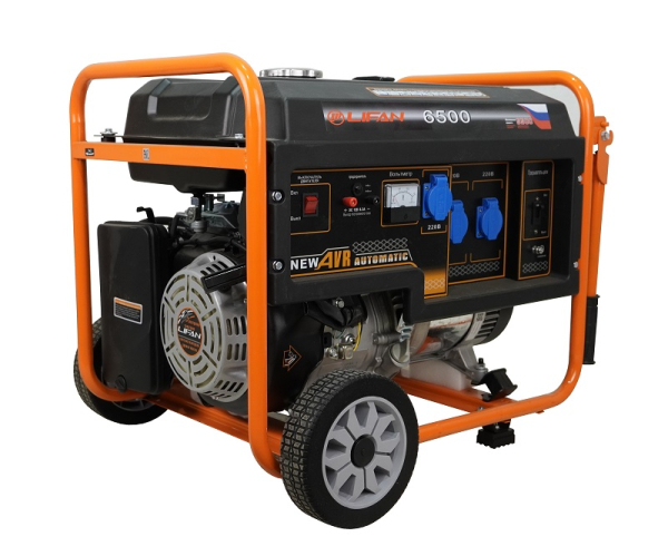 Бензиновый генератор Lifan 5 GF-3 (LF6500) передвижной фото