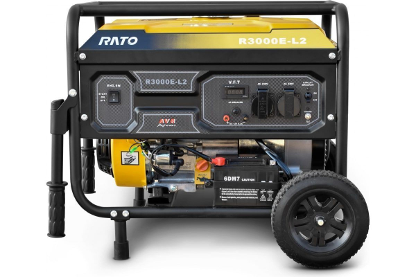 Бензиновый генератор RATO R3000E-L2W электростартер + колесный комплект передвижной фото
