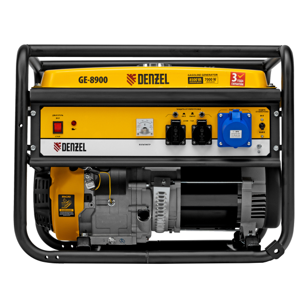 Бензиновый генератор DENZEL GE 8900 на колесах фото