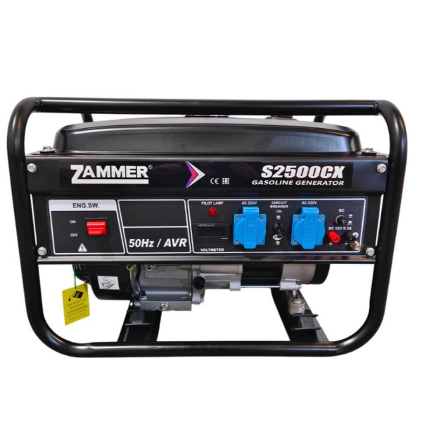 Бензиновый генератор Zammer S2500CX передвижной фото