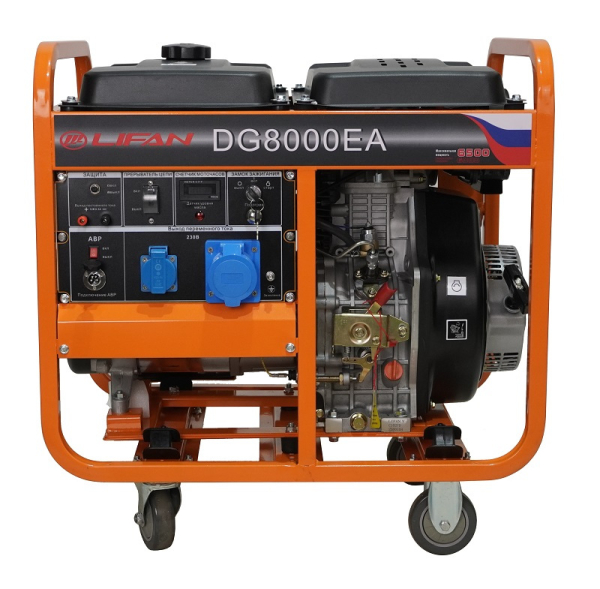 Дизельный генератор Lifan DG8000EA 00157314 передвижной фото