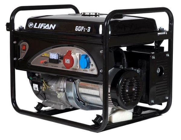 Бензиновый генератор Lifan 6 GF2-3 (LF7000-3) передвижной фото