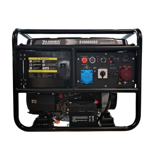 Бензиновый генератор Zammer S13000CX3 передвижной фото