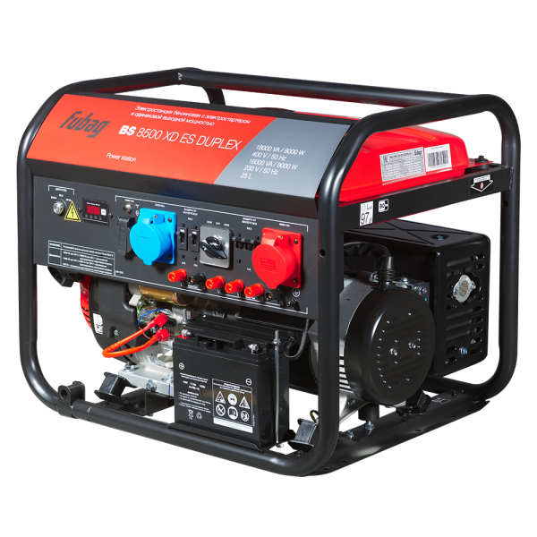 Бензиновый генератор Fubag BS 8500 XD ES DUPLEX + 4Т Extra + Комплект колес и ручек FUBAG в ПОДАРОК 2-х тактный фото