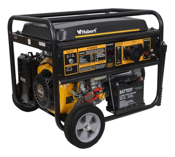 Бензиновый генератор Habert HT8000EB для гаража фото