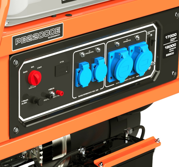 Бензиновый генератор Zongshen PB 22000 E 4-х тактный фото