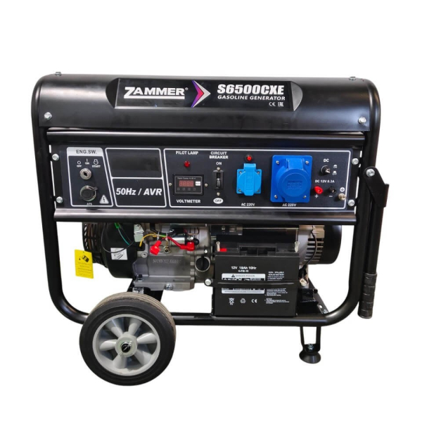 Бензиновый генератор Zammer S6500CXE 2-х тактный фото