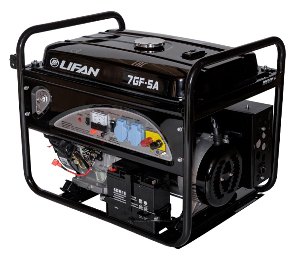 Бензиновый генератор Lifan 7 GF-5A (LF7500AE) переносной фото