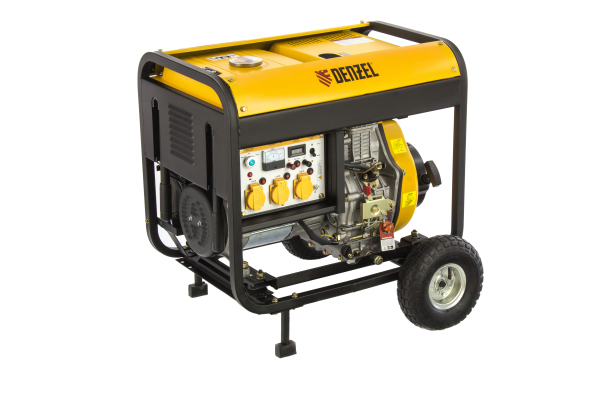 Дизельный генератор DENZEL DD6300Е 94657 на колесах фото