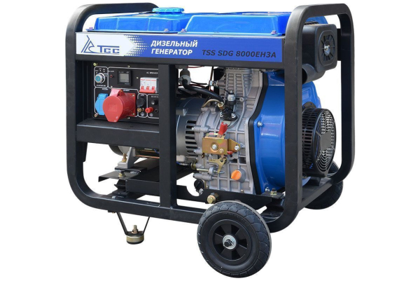 Дизельный генератор ТСС SDG 8000EH3A в кожухе МК-2.1 034170 для гаража фото