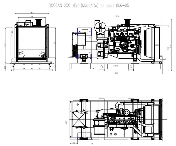 Дизельный генератор ТСС АД-240С-Т400-1РМ17 (Mecc Alte) 017569 2-х тактный фото