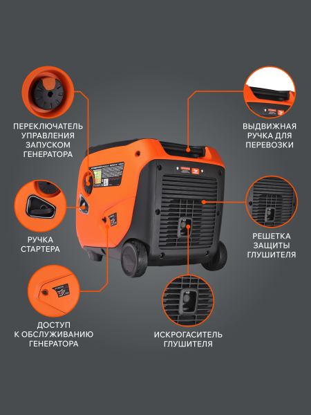 Бензиновый инверторный генератор PATRIOT iGX 4000 W 2-х тактный фото
