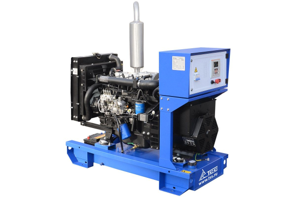 Дизельный генератор ТСС ЭД-16-Т400 с АВР в погодозащитном кожухе на прицепе 025152 на колесах фото