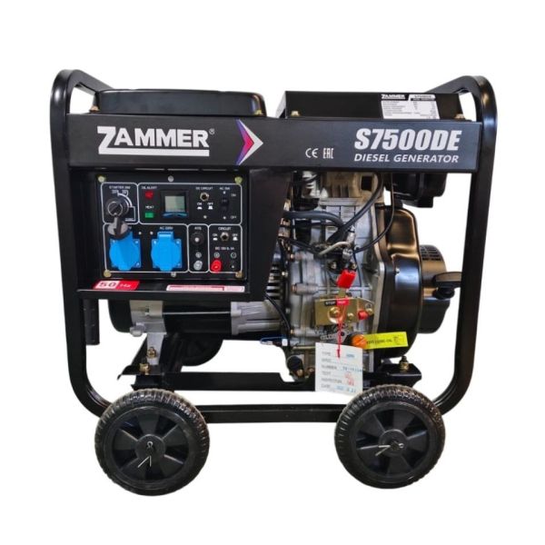 Дизельный генератор Zammer S7500DE S7500DE на колесах фото