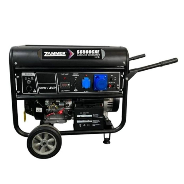 Бензиновый генератор Zammer S6500CXE 2-х тактный фото