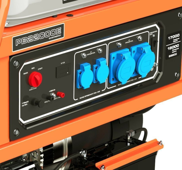 Бензиновый генератор Zongshen PB 22000 E 2-х тактный фото