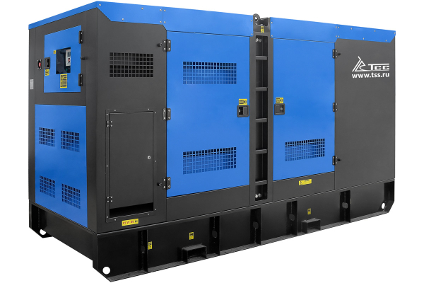 Дизельный генератор ТСС ЭД-250-Т400 с АВР в шумозащитном кожухе на прицепе 025293 4-х тактный фото