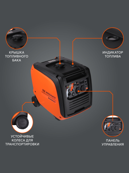 Бензиновый инверторный генератор PATRIOT iGX 4000 AWSP 2-х тактный фото
