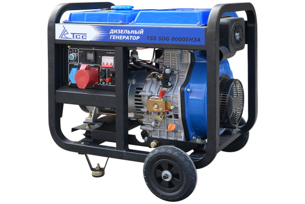 Дизельный генератор ТСС SDG 8000EH3A в кожухе МК-2.1 034170 для гаража фото