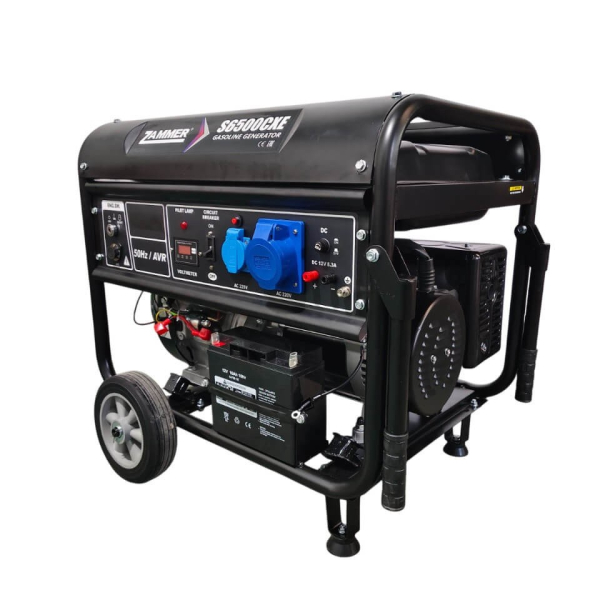 Бензиновый генератор Zammer S6500CXE передвижной фото