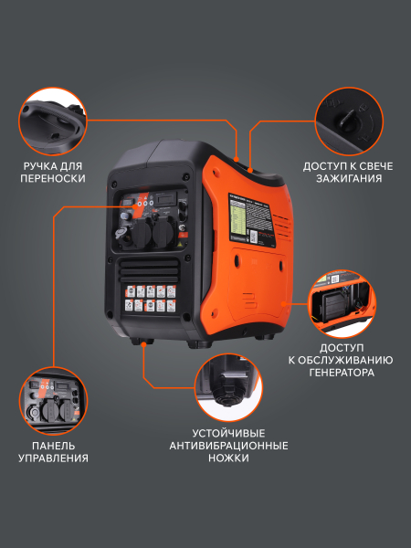 Бензиновый инверторный генератор PATRIOT iGX 2000 для газового котла фото