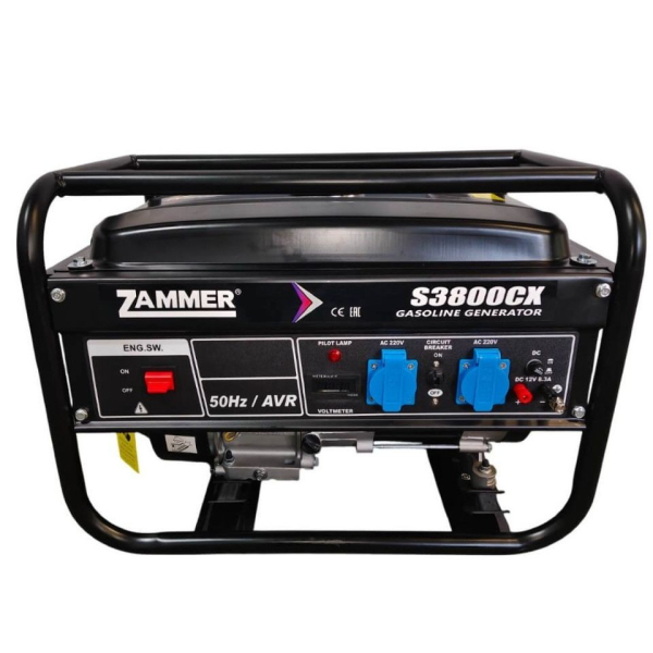 Бензиновый генератор Zammer S3800CX передвижной фото