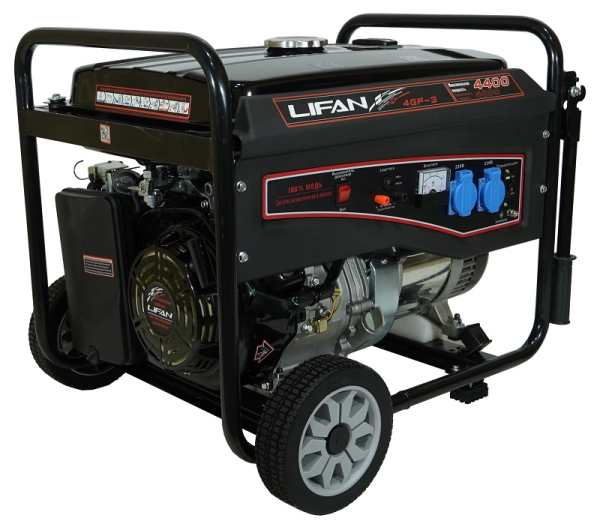 Бензиновый генератор Lifan 4 GF-3 (LF5000) передвижной фото