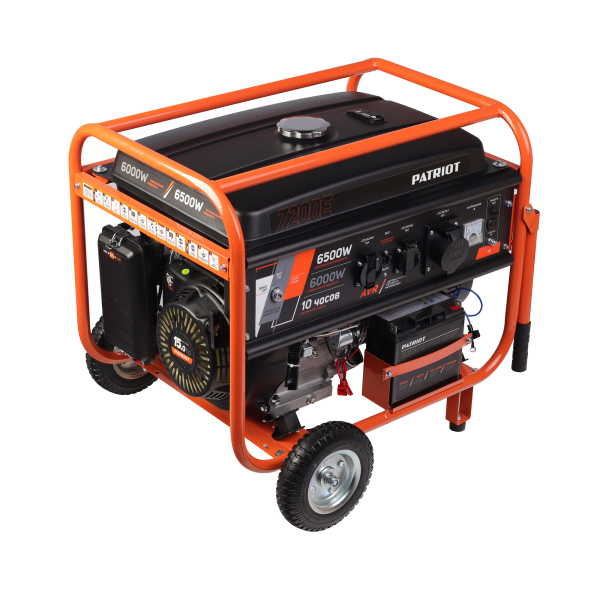 Бензиновый генератор PATRIOT SRGE 7200 E 2-х тактный фото