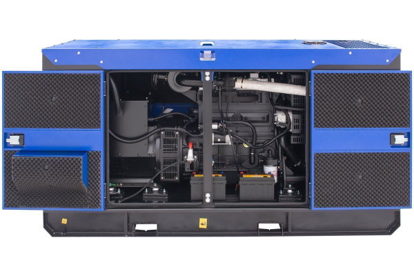 Дизельный генератор ТСС ЭД-40-Т400 в шумозащитном кожухе на прицепе 025349 на колесах фото