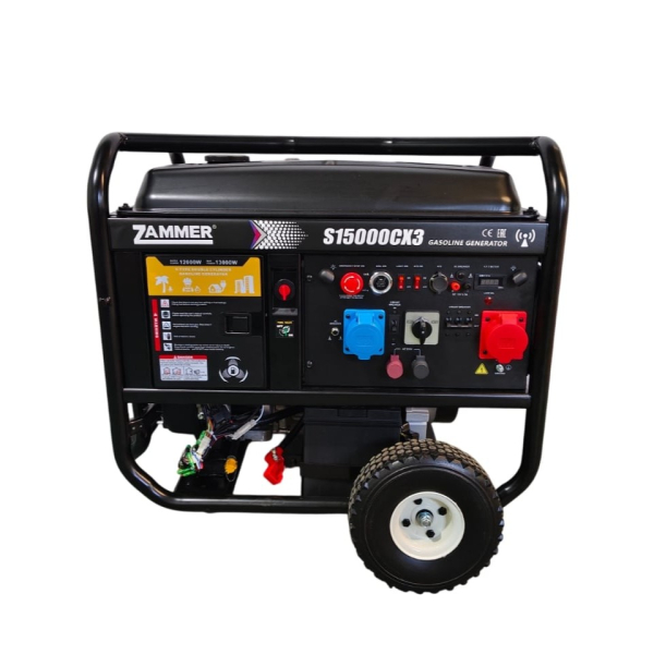 Бензиновый генератор Zammer S15000CX3 2-х тактный фото