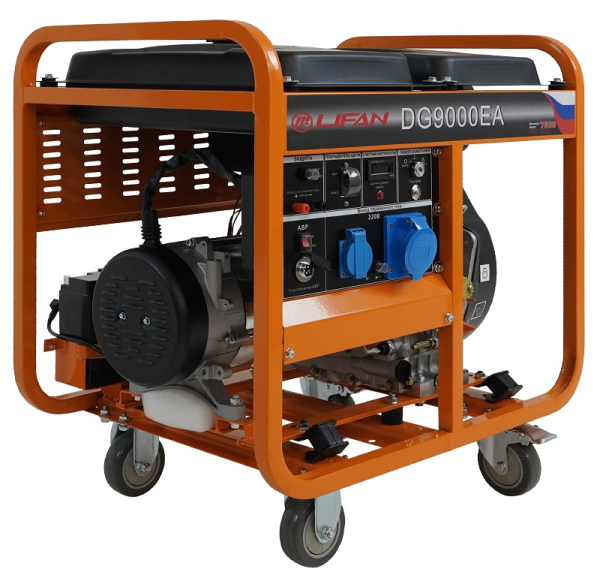 Дизельный генератор Lifan DG9000EA 00159884 передвижной фото