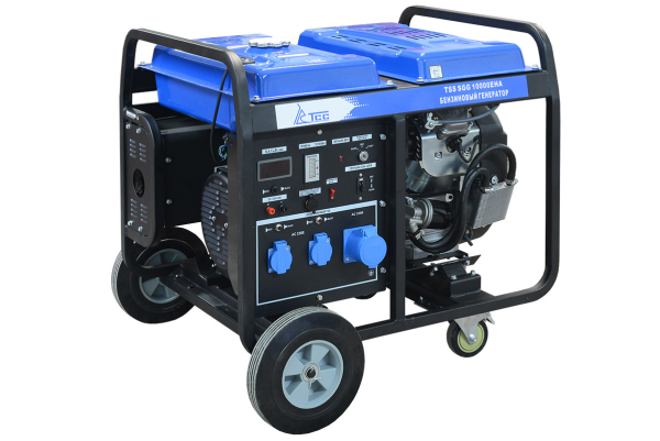 Бензиновый генератор ТСС SGG 10000EHA в кожухе МК-2.1 для гаража фото