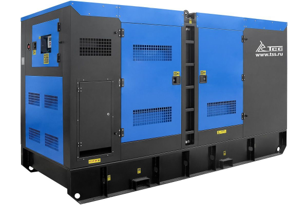 Дизельный генератор ТСС ЭД-250-Т400 в шумозащитном кожухе на прицепе 025292 на колесах фото